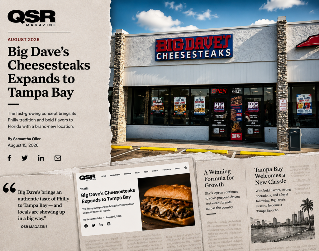 Big Dave’s Cheesesteaks Expands to Tampa Bay