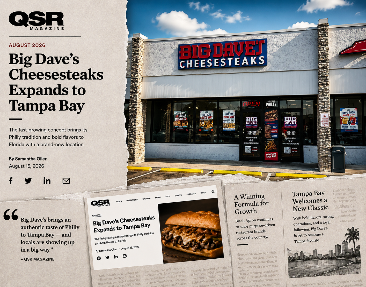 Big Dave’s Cheesesteaks Expands to Tampa Bay